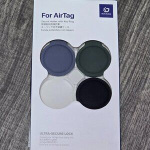 THREE Pack Airtag Holder, Silicone Keychain, WaterProof for Pet Collar Bag Keys